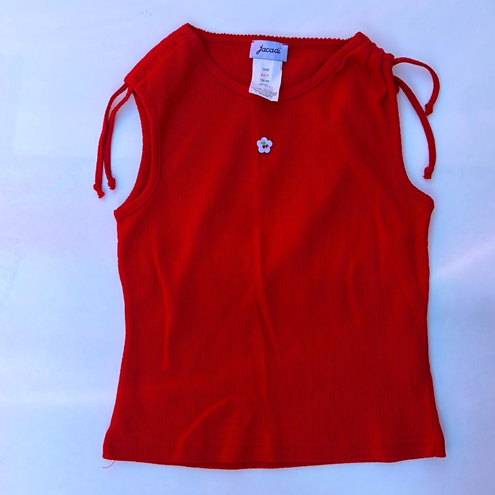 JACADI sleeveless top. 8 yo. Girls. New.